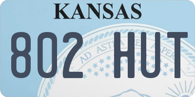 KS license plate 802HUT