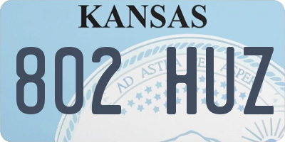 KS license plate 802HUZ