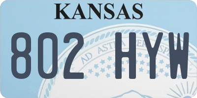 KS license plate 802HYW