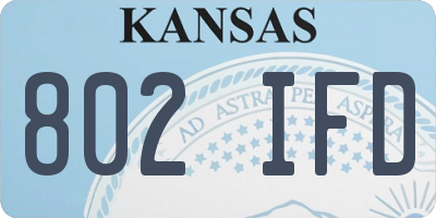 KS license plate 802IFD