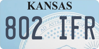 KS license plate 802IFR
