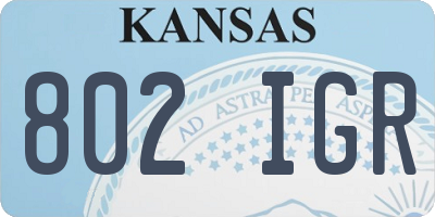 KS license plate 802IGR