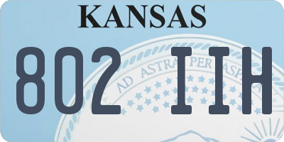 KS license plate 802IIH