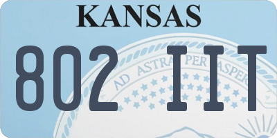 KS license plate 802IIT