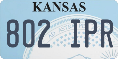 KS license plate 802IPR