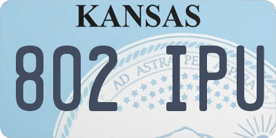 KS license plate 802IPU