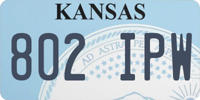KS license plate 802IPW