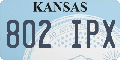 KS license plate 802IPX