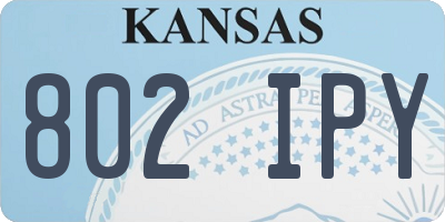 KS license plate 802IPY