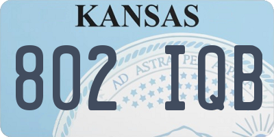 KS license plate 802IQB