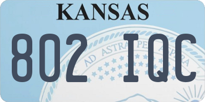 KS license plate 802IQC