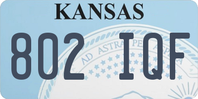 KS license plate 802IQF