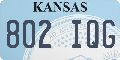 KS license plate 802IQG
