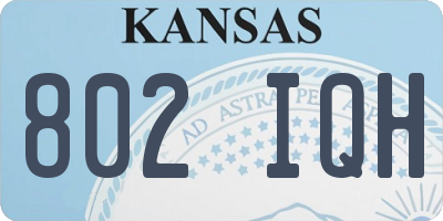 KS license plate 802IQH