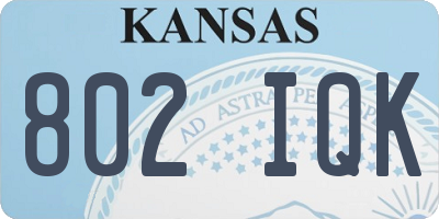 KS license plate 802IQK
