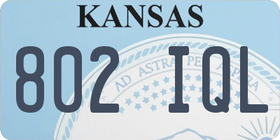 KS license plate 802IQL