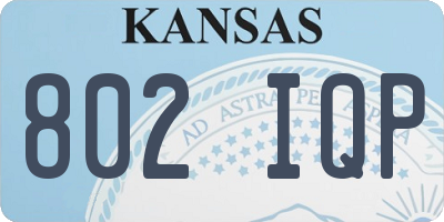 KS license plate 802IQP