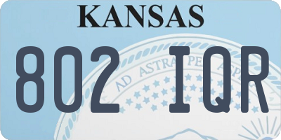 KS license plate 802IQR