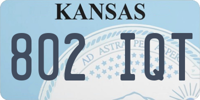 KS license plate 802IQT