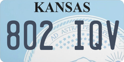 KS license plate 802IQV