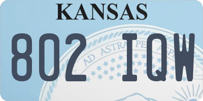 KS license plate 802IQW