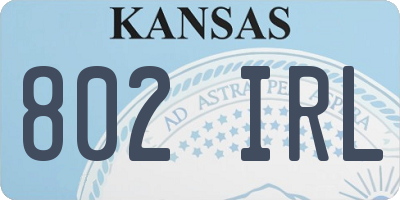 KS license plate 802IRL