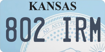 KS license plate 802IRM