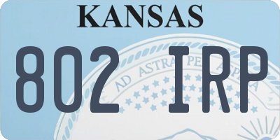 KS license plate 802IRP
