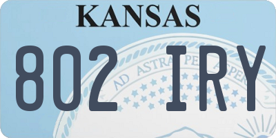 KS license plate 802IRY