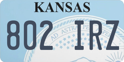 KS license plate 802IRZ