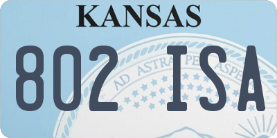 KS license plate 802ISA