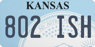 KS license plate 802ISH