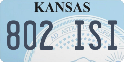 KS license plate 802ISI