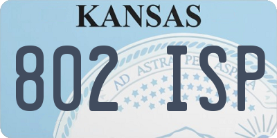 KS license plate 802ISP