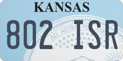 KS license plate 802ISR