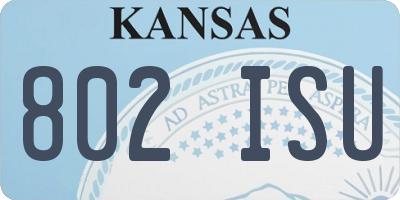 KS license plate 802ISU