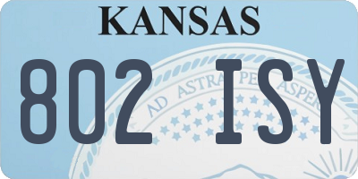 KS license plate 802ISY