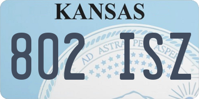 KS license plate 802ISZ