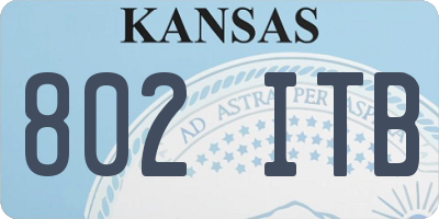KS license plate 802ITB