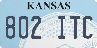 KS license plate 802ITC