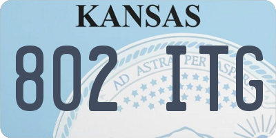 KS license plate 802ITG