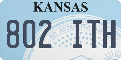KS license plate 802ITH