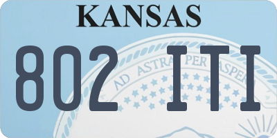 KS license plate 802ITI