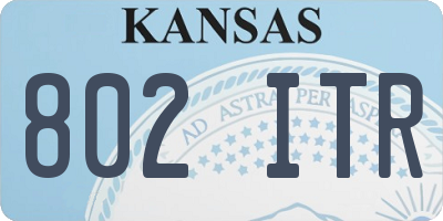 KS license plate 802ITR