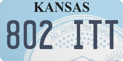 KS license plate 802ITT