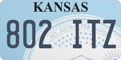 KS license plate 802ITZ