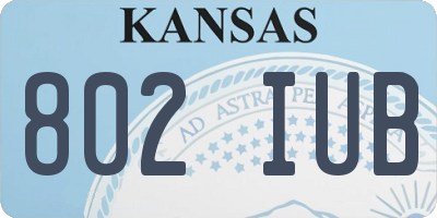 KS license plate 802IUB