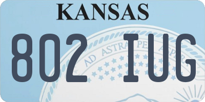 KS license plate 802IUG