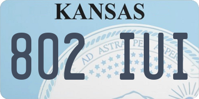 KS license plate 802IUI
