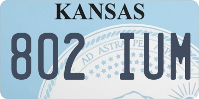 KS license plate 802IUM